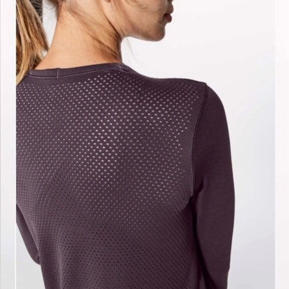 Lululemon Breeze By Long Sleeve- Cherry Cola- Size 10 - Picture 4 of 9